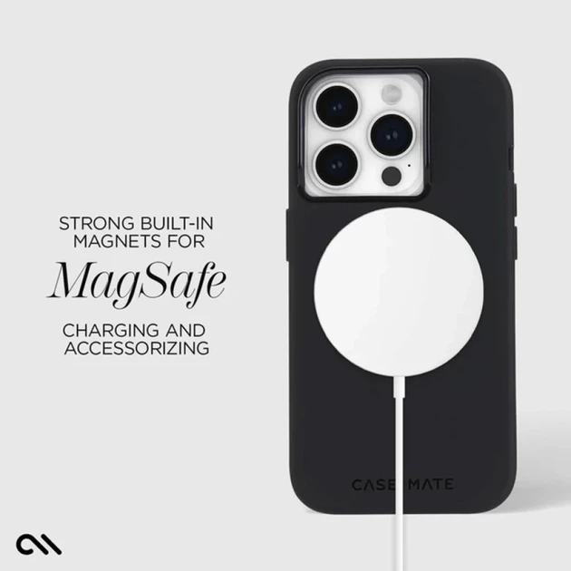 Чехол Case-Mate Silicone для iPhone 15 Pro черный with MagSafe (CM051468) - изображение 4