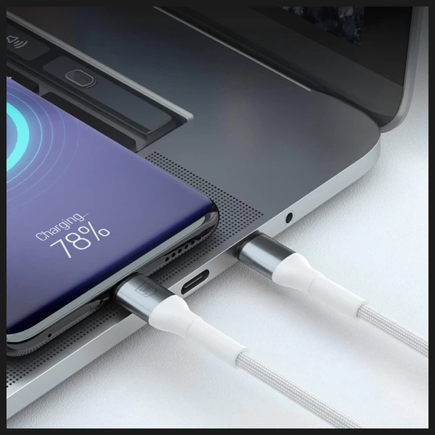 Кабель 3mk Hyper Cable N-Series USB-A to USB-C 1m 18W White (5903108680370) - Фото 3 Кабель 3mk Hyper Cable N-Series USB-A to USB-C 1m 18W White (5903108680370) - изображение 3