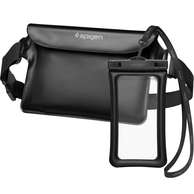 Водонепроницаемый чехол и сумка Spigen A621 Universal Waterproof Case & Waist Bag Black (AMP04533) - Фото 2 Водонепроницаемый чехол и сумка Spigen A621 Universal Waterproof Case & Waist Bag Black (AMP04533) - изображение 2
