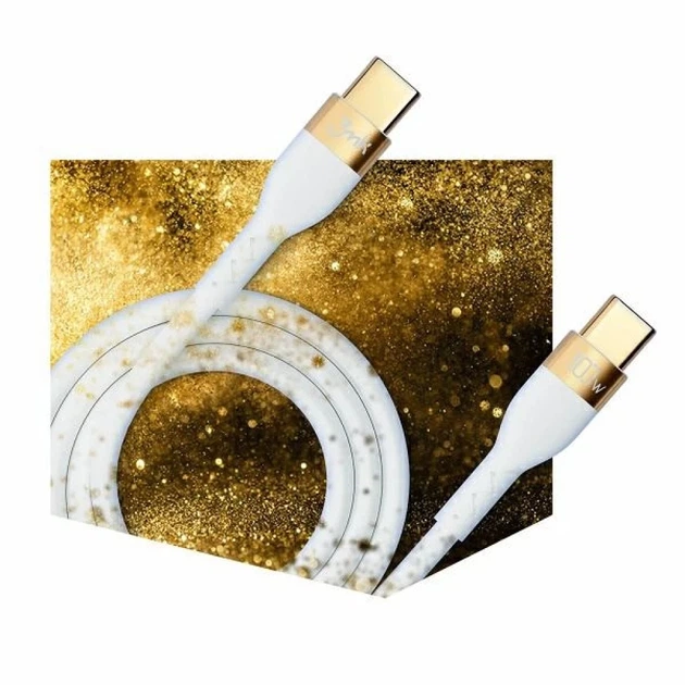 Кабель 3mk HyperSilicone USB-C to USB-C 100W 2m White (5903108464598) - изображение 4