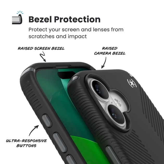 Чехол Speck Presidio2 Grip для iPhone 17 Black / Slate Grey / White with MagSafe (150958-D143) - изображение 4