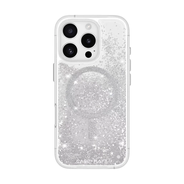 Чехол Case-Mate Waterfall для iPhone 16 Pro Silver with MagSafe (CM054602) - Фото 2 Чехол Case-Mate Waterfall для iPhone 16 Pro Silver with MagSafe (CM054602) - изображение 2