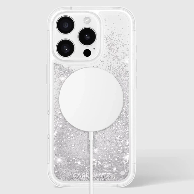Чехол Case-Mate Waterfall для iPhone 16 Pro Silver with MagSafe (CM054602) - Фото 10 Чехол Case-Mate Waterfall для iPhone 16 Pro Silver with MagSafe (CM054602) - изображение 10