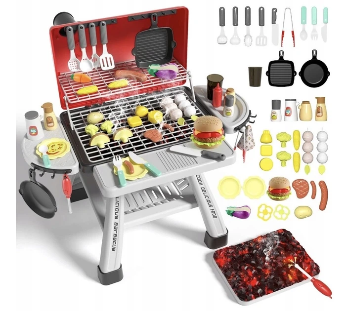 Interaktywny grill barbecue Woopie XL z parą – Kuchnia ogrodowa LED 41 el. (55174)) (5906280655174) - obraz 6