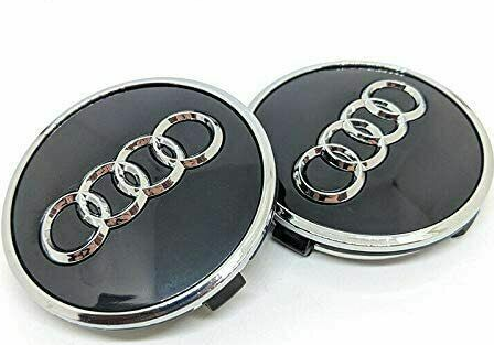 Колпачки на диски Audi 4B0601170A 69 мм 58 mm черные заглушки ауди - изображение 3