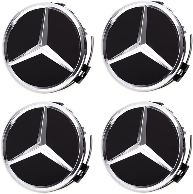 Колпачки в диски Mercedes A1704000025 75 мм 70 мм черные матовые мерседес - Фото 7 Колпачки в диски Mercedes A1704000025 75 мм 70 мм черные матовые мерседес - изображение 7