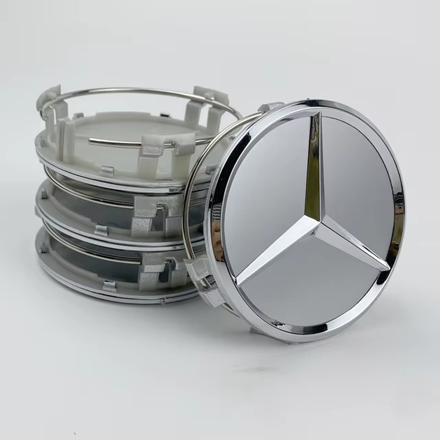 Ковпачки на диски (заглушки мерседес) Mercedes-Benz 75 мм 70 мм срібло A1704000025 - Фото 2 Ковпачки на диски (заглушки мерседес) Mercedes-Benz 75 мм 70 мм срібло A1704000025 - зображення 2