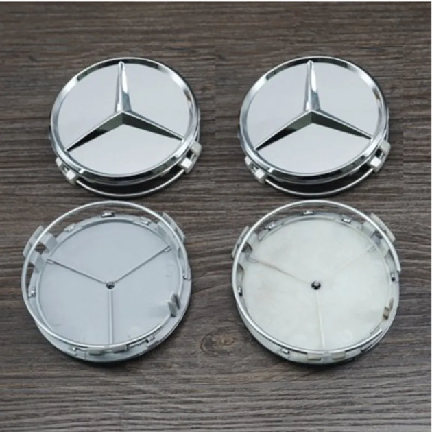 Ковпачки на диски (заглушки мерседес) Mercedes-Benz 75 мм 70 мм срібло A1704000025 - Фото 5 Ковпачки на диски (заглушки мерседес) Mercedes-Benz 75 мм 70 мм срібло A1704000025 - зображення 5