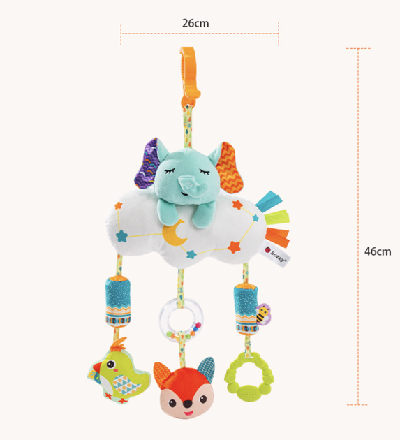 Подвесная игрушка для детской кроватки коляски игрового центра Облако - Фото 3 Подвесная игрушка для детской кроватки коляски игрового центра Облако - изображение 3