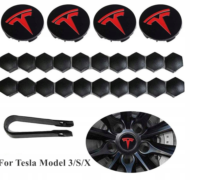 Набір ковпачки на болти гайки ковпачки на колеса 21 мм для Тесла Tesla чорні - Фото 1 Набір ковпачки на болти гайки ковпачки на колеса 21 мм для Тесла Tesla чорні - зображення 1