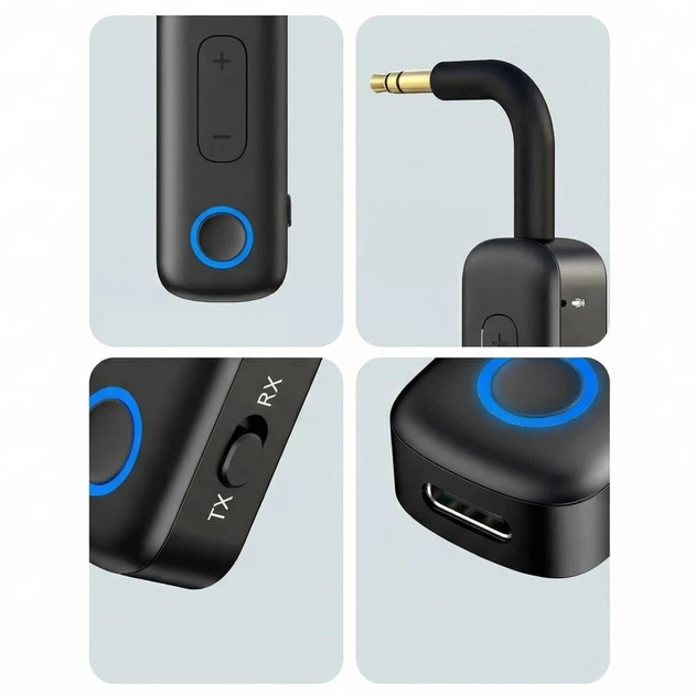 Аудиоадаптер Tech-Protect Ultraboost AU02 AUX Bluetooth 5.4 Black (5906302339815) - изображение 4