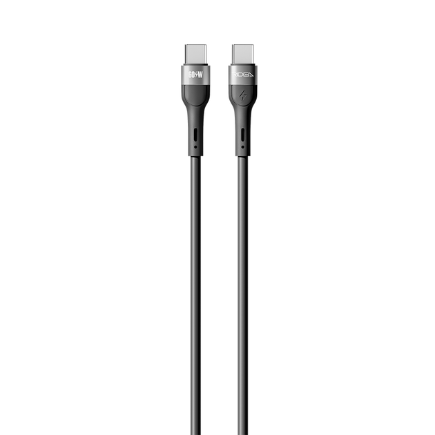 Кабель USB Ridea RC-XS51 X-Silicone Type-C to Type-C 60W 1.2m Чорний - Фото 3 Кабель USB Ridea RC-XS51 X-Silicone Type-C to Type-C 60W 1.2m Чорний - зображення 3