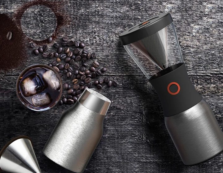 Zestaw do parzenia kawy Asobu Cold Brew 1 L z termosem Silver (KB900 SILVER/BLACK) - obraz 8