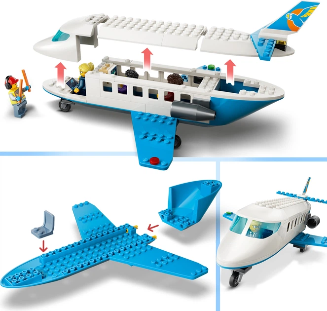 Zestaw klocków LEGO City Samolot pasażerski 118 elementów (60492) - obraz 5