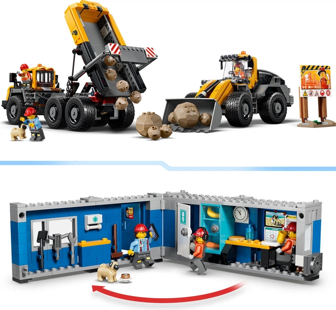 Конструктор LEGO City Самоскид і фронтальний ковшовий навантажувач 1132 деталі (60494) - зображення 8