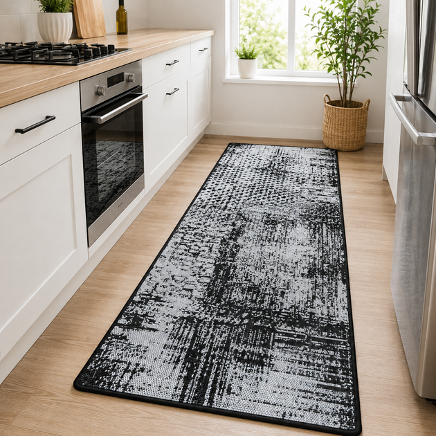 Килим Karat Flex 19197/08 сірий безворсовий на гумовій основі 65×98 см - Фото 1 Килим Karat Flex 19197/08 сірий безворсовий на гумовій основі 65×98 см - зображення 1