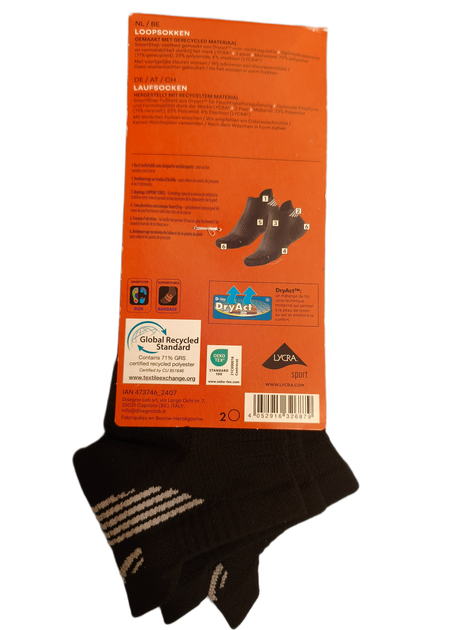 Мужские спортивные носки Chaussettes De Running Crivit 43-46р черные 2 пары - Фото 2 Мужские спортивные носки Chaussettes De Running Crivit 43-46р черные 2 пары - изображение 2