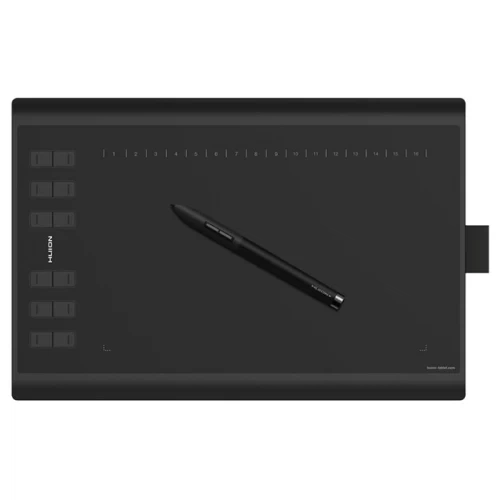 Графічний планшет Huion New 1060Plus + рукавичка, Black - Фото 1 Графічний планшет Huion New 1060Plus + рукавичка, Black - зображення 1