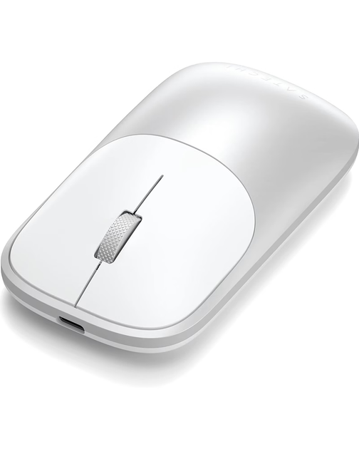 Бездротова алюмінієва миша Satechi Slim EX Silver Bluetooth 5.3 + 2.4GHz Multi-Device Silent Click USB-C Срібляста (810086363520) - зображення 2