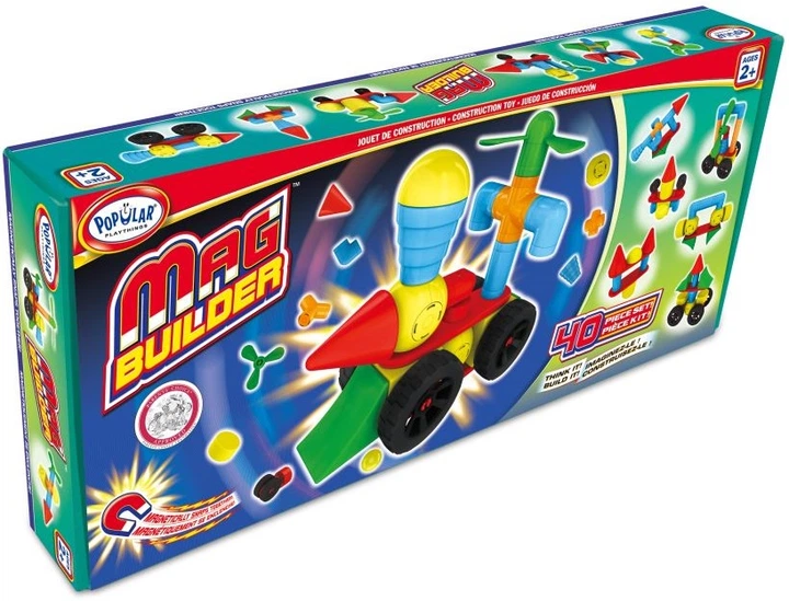 Klocki magnetyczne MalBlo Popular Mag Builders 40 elementów POP 18303 (755828183038) - Zdjęcie 6 Klocki magnetyczne MalBlo Popular Mag Builders 40 elementów POP 18303 (755828183038) - obraz 6