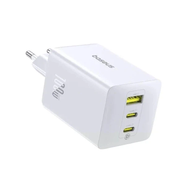 Сетевое зарядное устройство Baseus EnerFill FE11 Fast Charger 2Type-C+USB 100W P10182102213-00 White - Фото 1 Сетевое зарядное устройство Baseus EnerFill FE11 Fast Charger 2Type-C+USB 100W P10182102213-00 White - изображение 1
