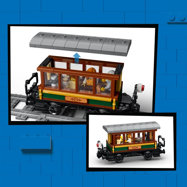Zestaw klocków LEGO City Retro pociąg z lokomotywą parową 575 elementów (60511) - obraz 6