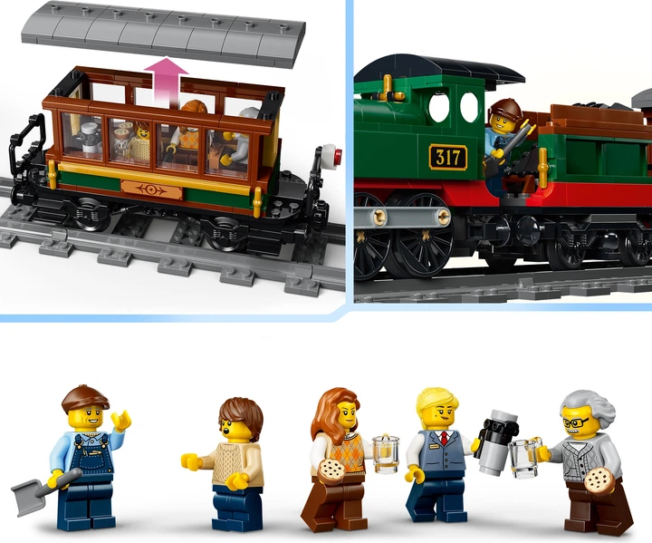 Zestaw klocków LEGO City Retro pociąg z lokomotywą parową 575 elementów (60511) - obraz 8