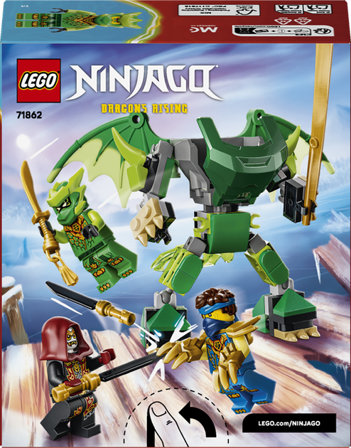 Конструктор LEGO Ninjago Бойовий набір робота Дракона Ллойда 81 деталь (71862) - зображення 9