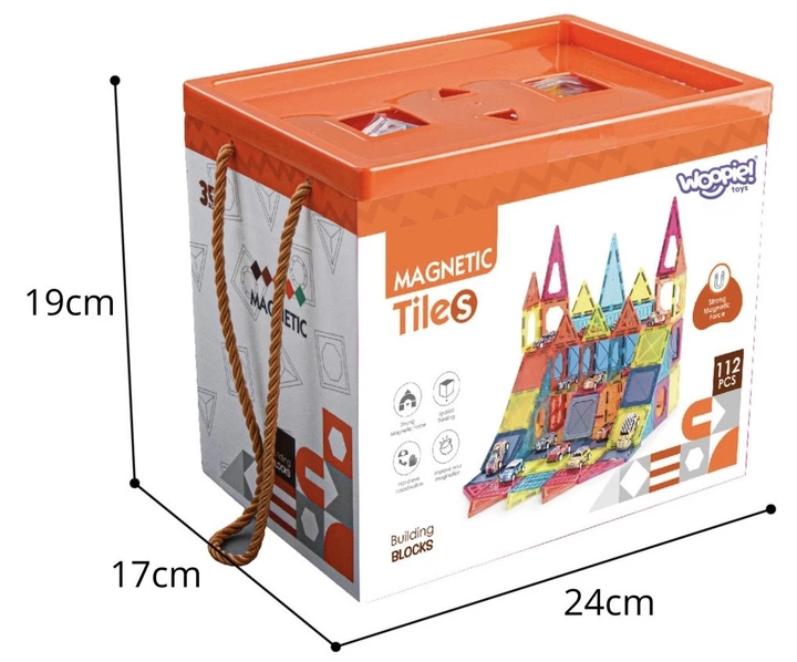 Magnetyczne Klocki Konstrukcyjne Woopie Parking 75 cm 112 elementów (45990) (5906280655990) - obraz 4
