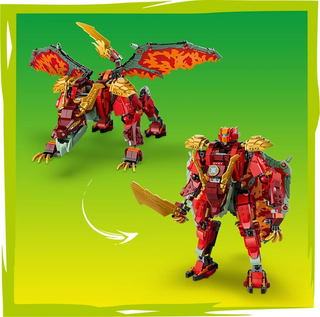 Конструктор LEGO Ninjago Дракон-трансформер Вайлдфаєр 821 деталь (71868) - зображення 8