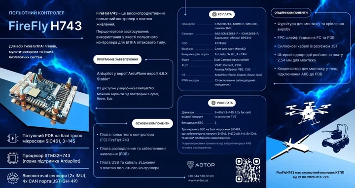 Польотний контролер FireFly H743 v.2.2 - изображение 2