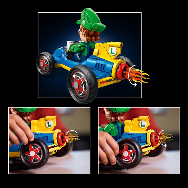Zestaw klocków LEGO Super Mario Mario Kart — Luigi i Mach 8 2234 elementy (72050) - obraz 5