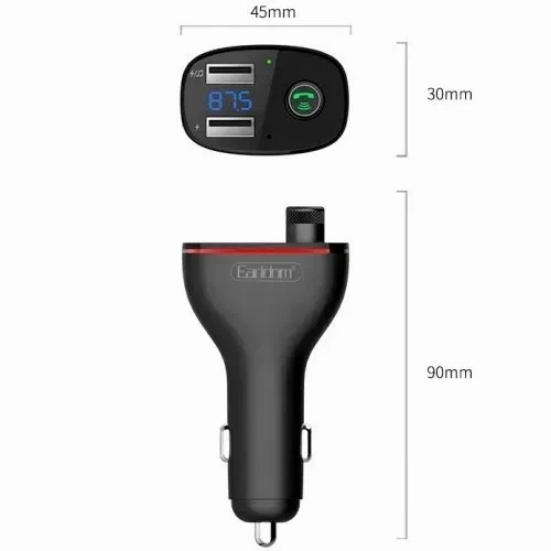 FM модулятор MP3 с двумя USB — Earldom ET-M58 Black (752438) - изображение 2