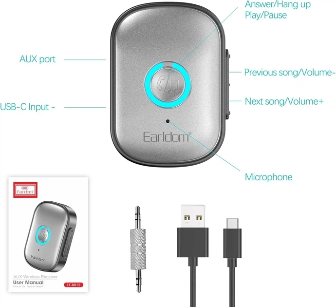Bluetooth Audio Receiver — Earldom ET-BR15 (786271) - изображение 2
