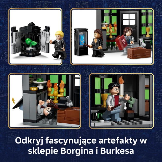 Zestaw klocków LEGO Harry Potter Magiczne sklepy na ulicy Śmiertelnego Nokturnu 788 elementów (76471) - Zdjęcie 4 Zestaw klocków LEGO Harry Potter Magiczne sklepy na ulicy Śmiertelnego Nokturnu 788 elementów (76471) - obraz 4