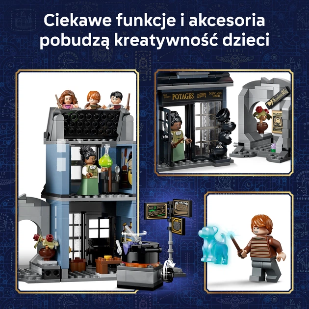 Zestaw klocków LEGO Harry Potter Magiczne sklepy na ulicy Śmiertelnego Nokturnu 788 elementów (76471) - Zdjęcie 5 Zestaw klocków LEGO Harry Potter Magiczne sklepy na ulicy Śmiertelnego Nokturnu 788 elementów (76471) - obraz 5