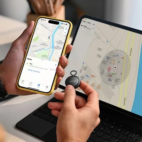 Пошуковий брелок BOROFONE BC104 Intelligent Positioning Anti-Lost Black з підтримкою Apple Find My - зображення 6