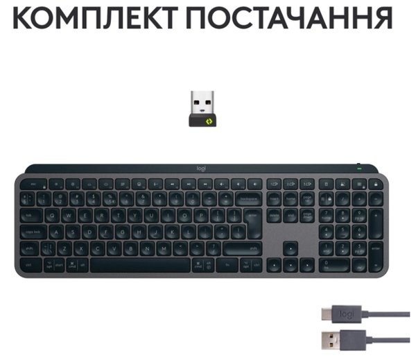 Клавіатура LOGITECH MX Keys S, Wireless, Ukr, Graphite (L920-011593) (920-011593) - зображення 9