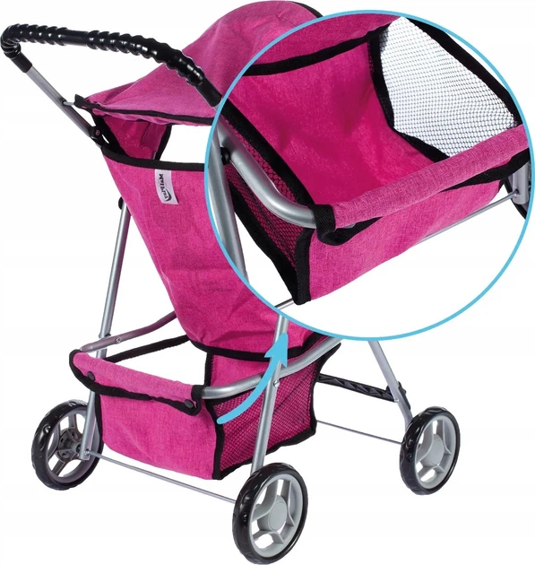 Wózek spacerówka dla lalek MalPlay Little Princess 102854 Rose (5901924217510) - Zdjęcie 4 Wózek spacerówka dla lalek MalPlay Little Princess 102854 Rose (5901924217510) - obraz 4
