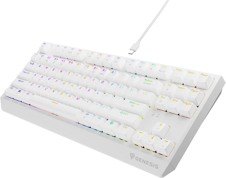 Klawiatura przewodowa Genesis Thor 230 TKL Wireless Outemu Red White (NKG-2165) - obraz 7