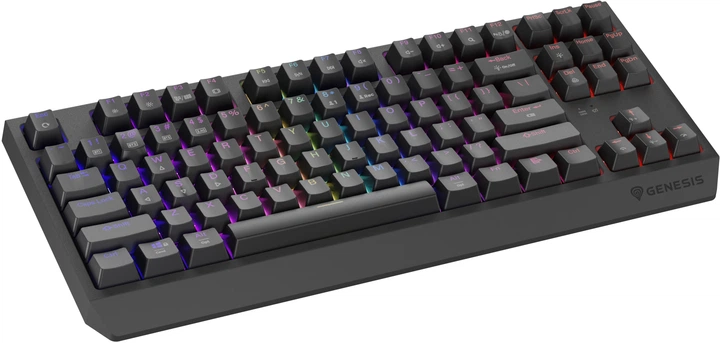 Klawiatura przewodowa Genesis Thor 230 TKL Wireless Outemu Silent Lemon Black (NKG-2108) - obraz 4