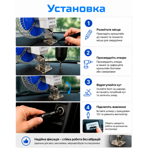 Вентилятор 6" ВН.12.604/HF-304 метал 12 В - изображение 6
