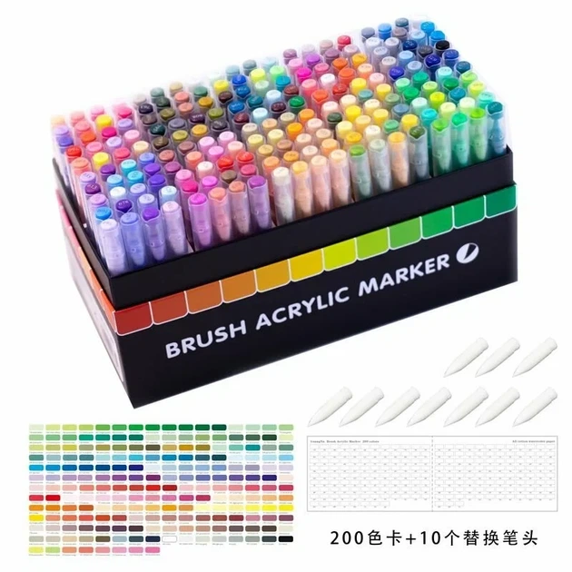 Акриловые маркеры GuangNa GN.8101 Brush Tip 200 шт|Художественные маркеры с кисточным наконечником (ab200) - Фото 2 Акриловые маркеры GuangNa GN.8101 Brush Tip 200 шт|Художественные маркеры с кисточным наконечником (ab200) - изображение 2