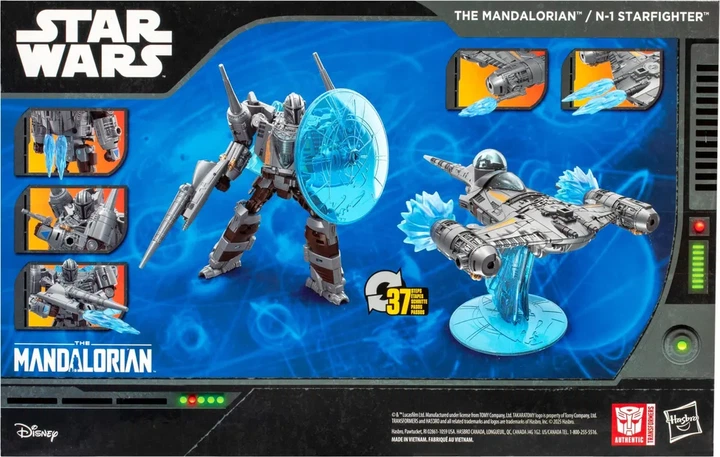 Figurka z akcesoriami Hasbro Transformers Star Wars The Mandalorian N-1 Starfighter 19 cm (G0098) (5010996257277) - obraz 3