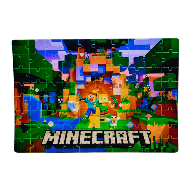 Пазл Майнкрафт (Minecraft) А4 80 елементів - Фото 1 Пазл Майнкрафт (Minecraft) А4 80 елементів - зображення 1