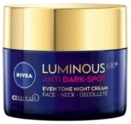 Krem do twarzy Nivea Luminous630 na przebarwienia na noc 50 ml (4005900886651) - Zdjęcie 1 Krem do twarzy Nivea Luminous630 na przebarwienia na noc 50 ml (4005900886651) - obraz 1