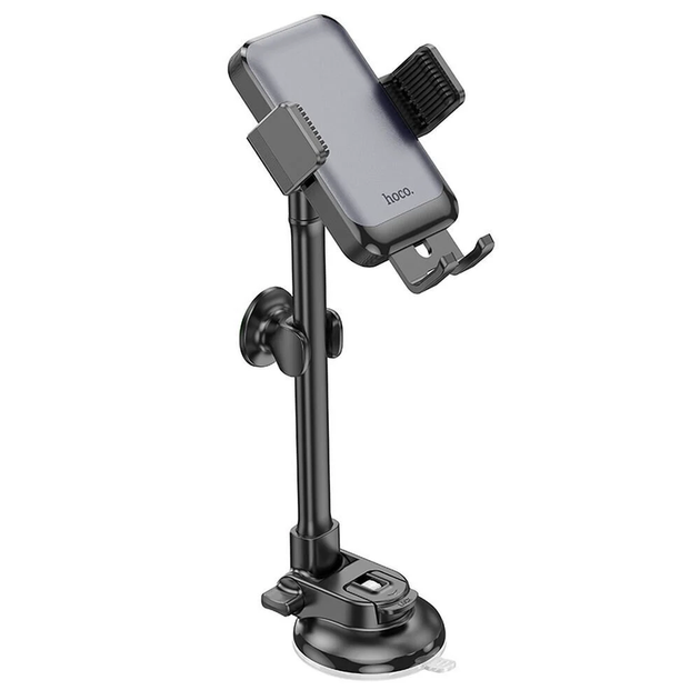 Автотримач для телефона HOCO H27 Rock push-type car holder(center console) Black gray - Фото 5 Автотримач для телефона HOCO H27 Rock push-type car holder(center console) Black gray - зображення 5