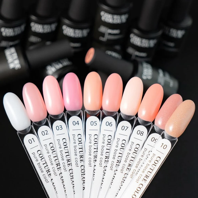 База камуфлююча каучукова для гель-лаку Couture Color Pure Base Coat №09, 9 мл - зображення 2