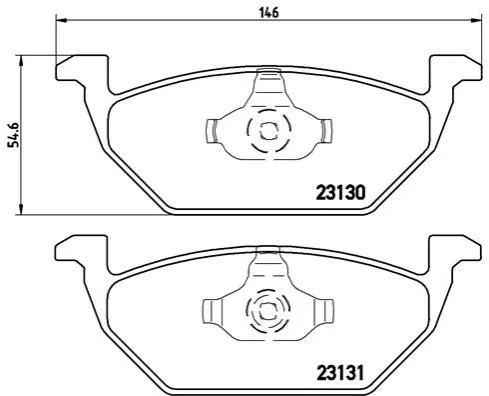 Колодки гальмові BREMBO P85041X Skoda Octavia, Fabia, Rapid, Roomster; Seat Toledo, Leon, Ibiza, Cordoba; Volkswagen Polo, Jetta, Golf, Bora; Audi A1, A3 1J0615115, 1J0698151, 1J0698151A - зображення 2