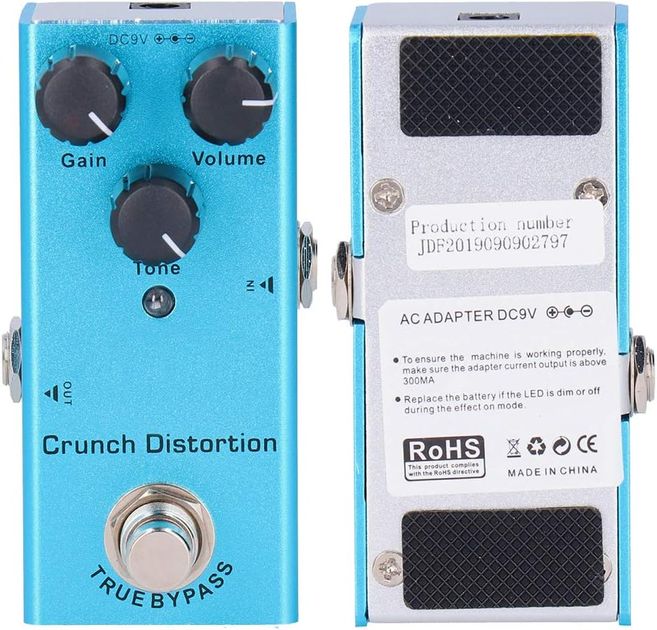 Педаль эффектов Crunch Distortion 03 Примочка Classic British Rock Distortion (True Bypass) - изображение 8